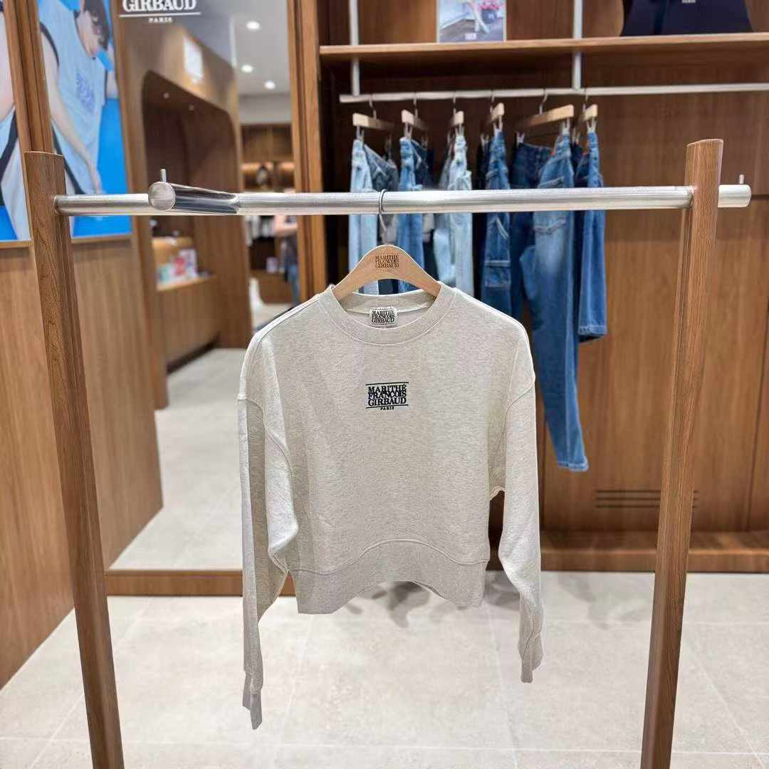韓國 Marithe Francois Girbaud W Small Classic Logo Crop Sweatshirt【MF661】