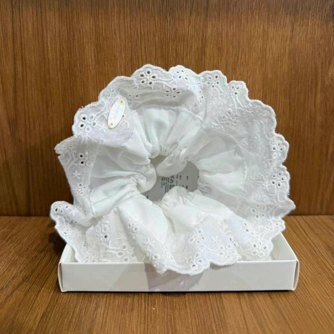 【現貨】韓國 Marithe Francois Girbaud REGULAR LOGO LACE HAIR SCRUNCHIE【MF596】