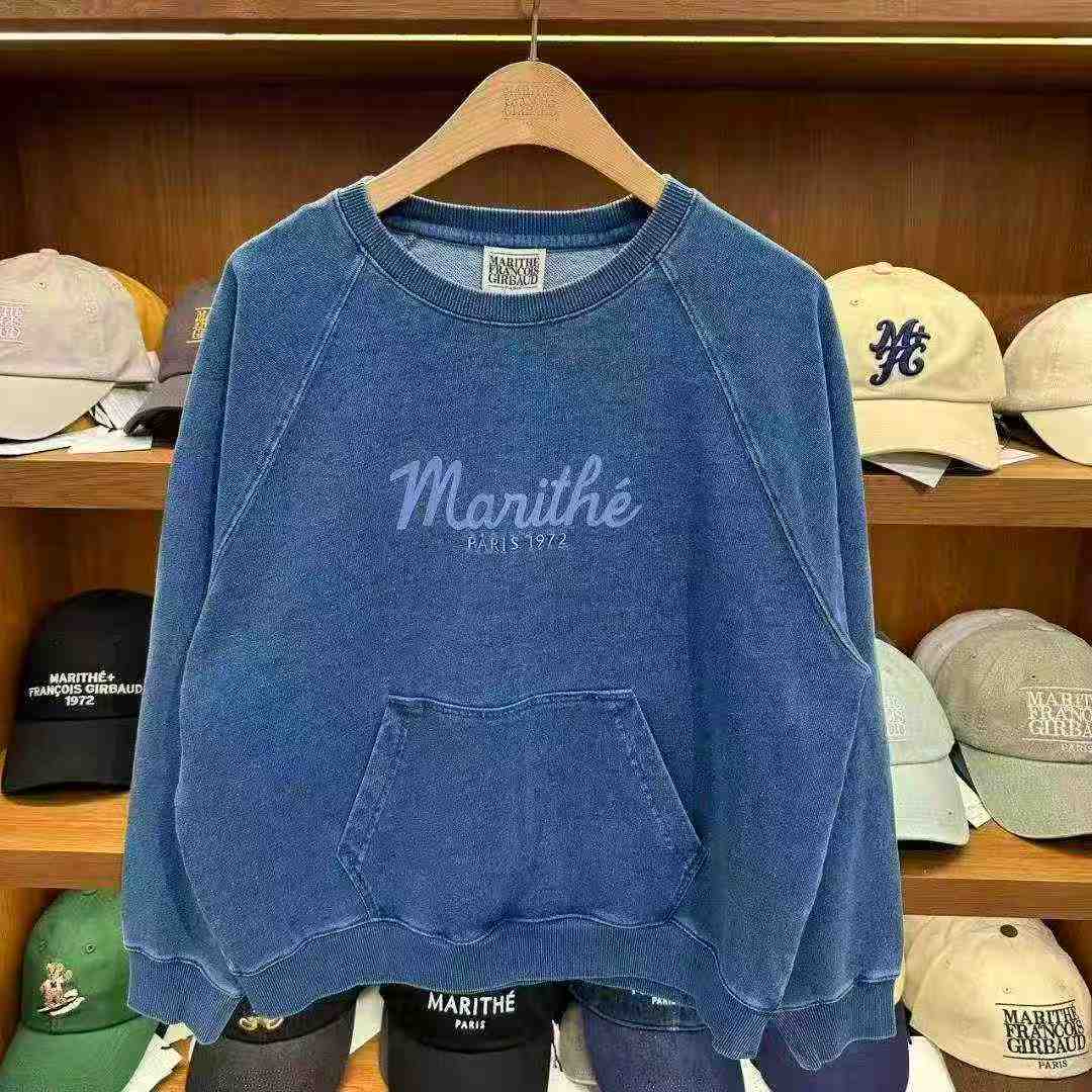 韓國 Marithe Francois Girbaud Garment Dyed Oversized Sweatshirt【MF676】