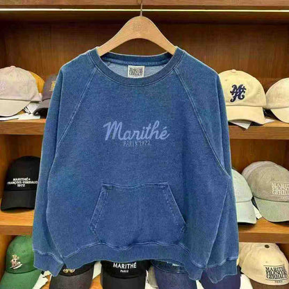 韓國 Marithe Francois Girbaud Garment Dyed Oversized Sweatshirt【MF676】