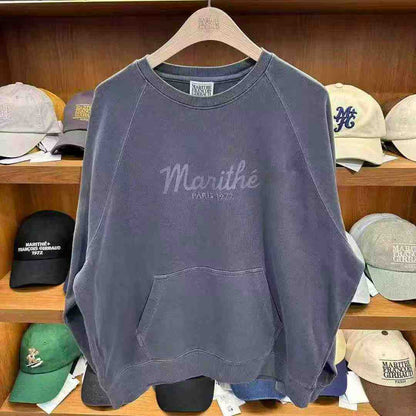 韓國 Marithe Francois Girbaud Garment Dyed Oversized Sweatshirt【MF676】