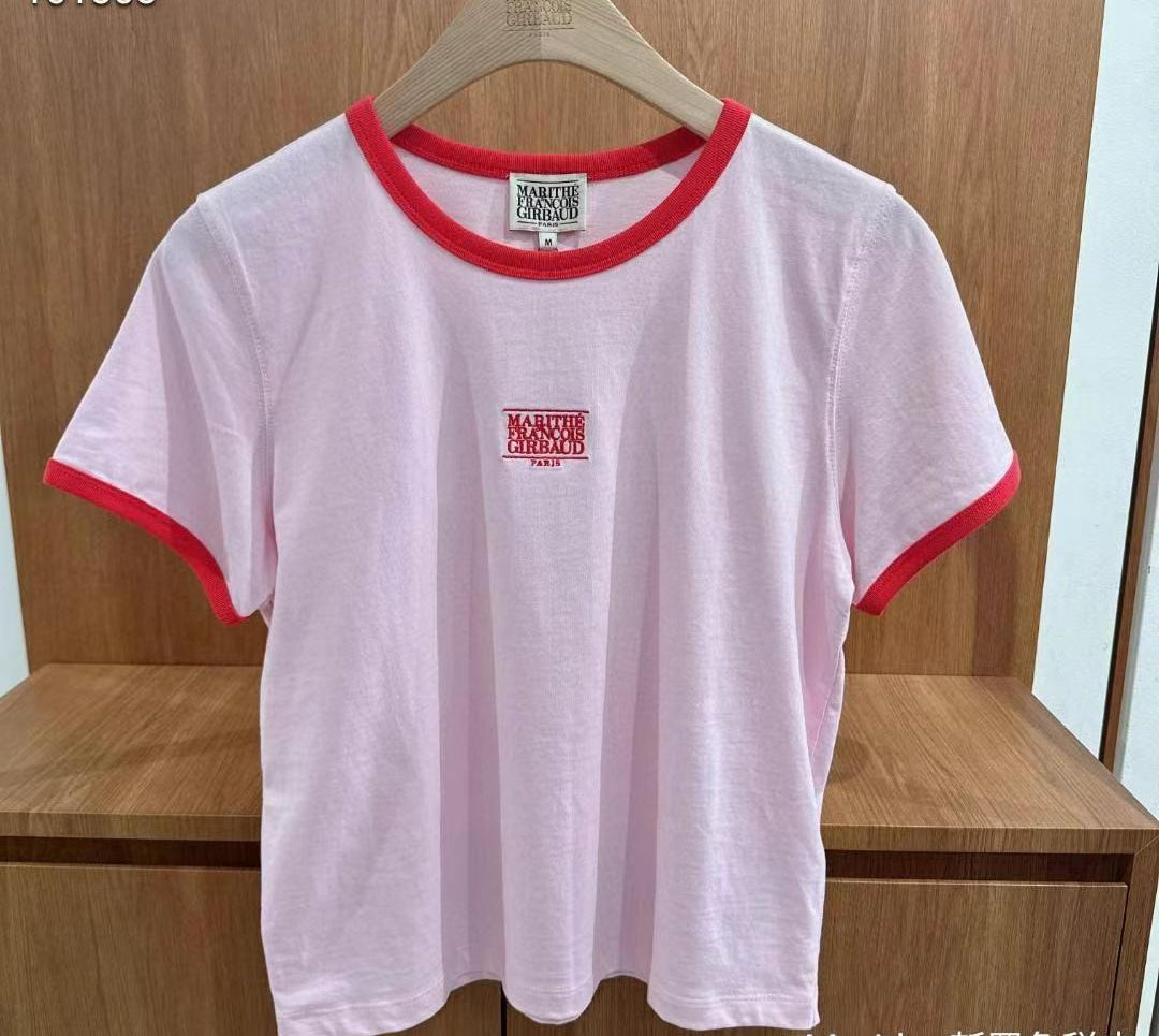 韓國 Marithe Francois Girbaud CLASSIC LOGO RINGER T-SHIRT【MF470】