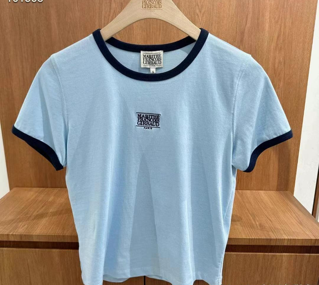韓國 Marithe Francois Girbaud CLASSIC LOGO RINGER T-SHIRT【MF470】
