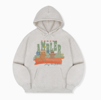 韓國 Ambler Bear Tennis Match Unisex Hoodie【AR070】