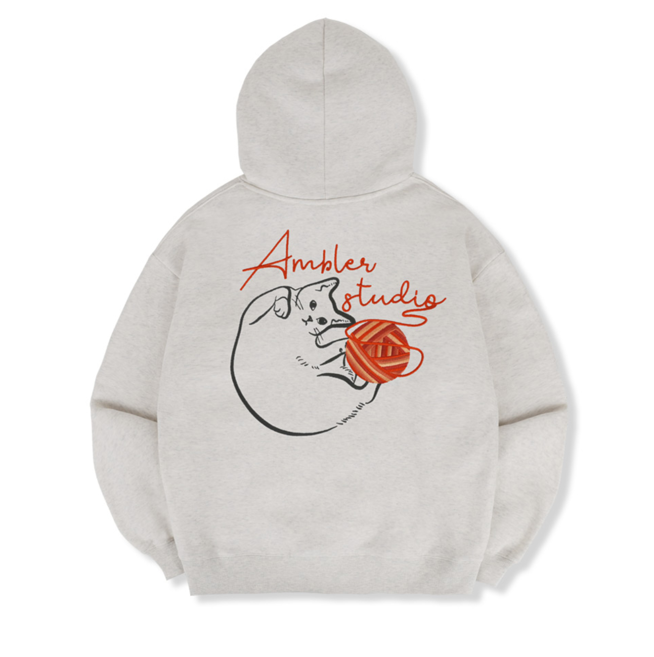 韓國 Ambler A Stray Cat Embroidered Unisex Hooded Sweatshirt【AR136】