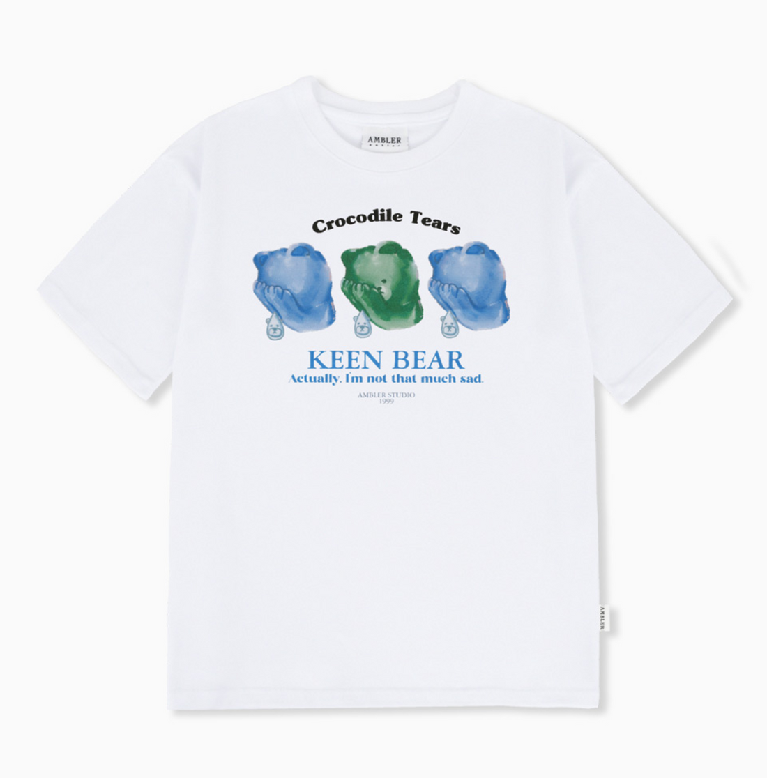 韓國 Ambler Sad Bear Overfit Short Sleeve T-Shirt【AR138】