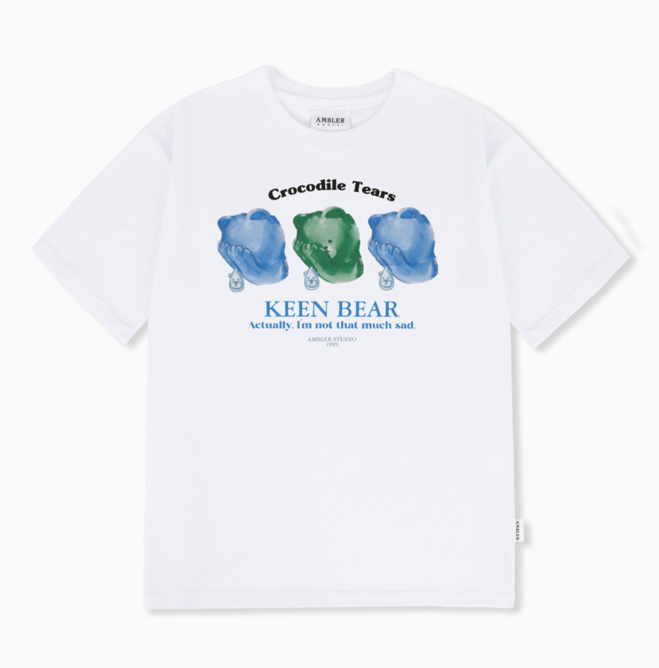 韓國 Ambler Sad Bear Overfit Short Sleeve T-Shirt【AR138】