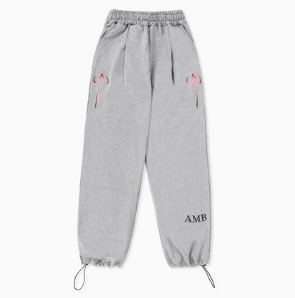 韓國 Ambler Pants With Ribbon One-Tuck 2-Way Training Sweatpants【AR143】