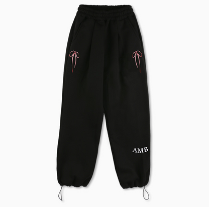 韓國 Ambler Pants With Ribbon One-Tuck 2-Way Training Sweatpants【AR143】