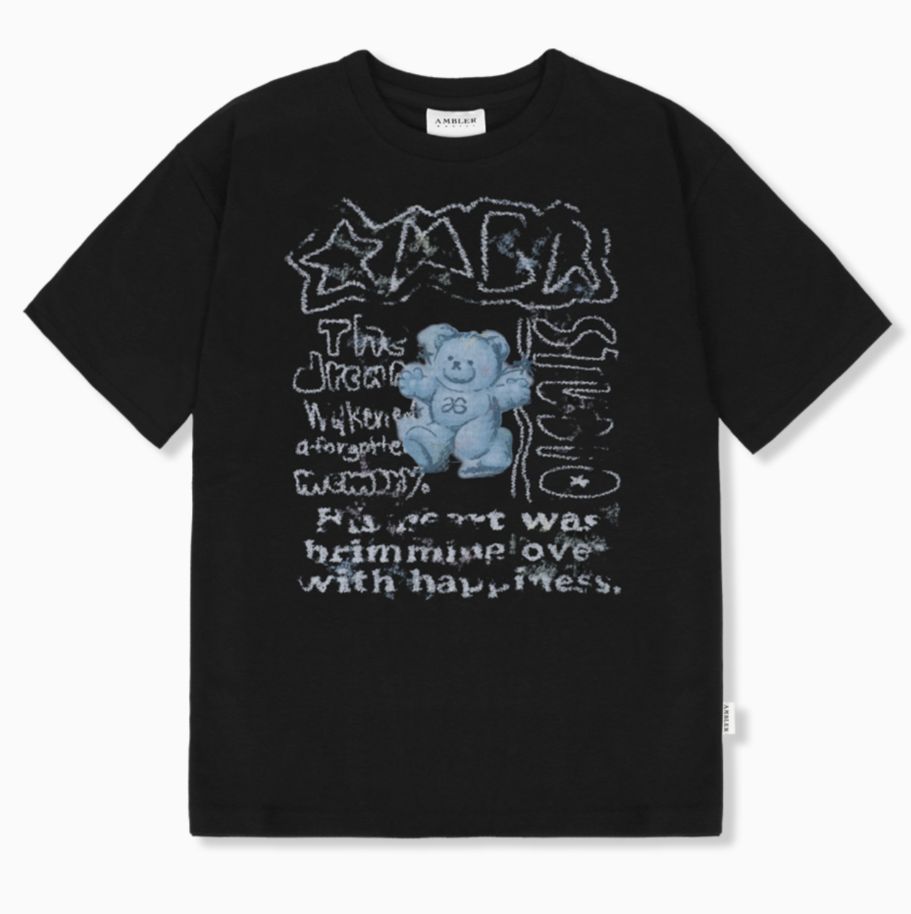 韓國 Ambler Blue Bear In The Dream Oversized Short-Sleeved T-shirt【AR144】
