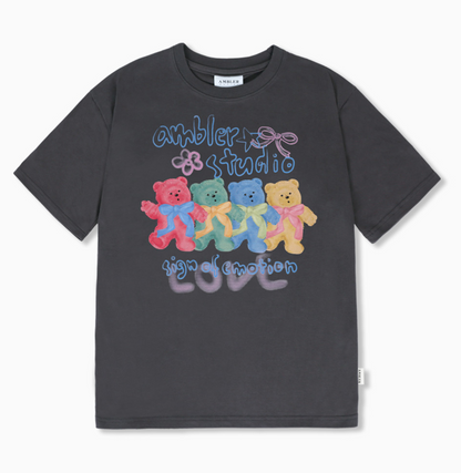 韓國 Ambler Four Emotion Overfit Short Sleeve T-Shirt【AR146】