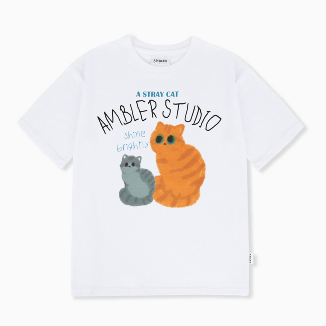 韓國 Ambler Stray Cat Oversized Short-Sleeved T-shirt【AR147】