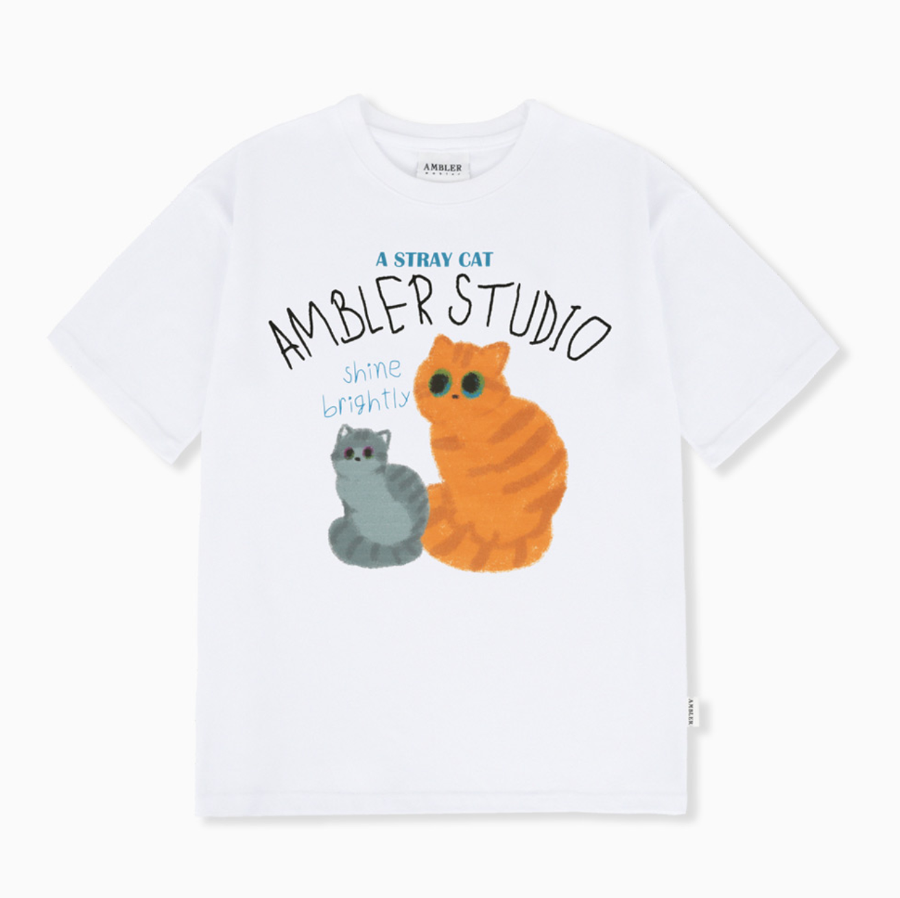 韓國 Ambler Stray Cat Oversized Short-Sleeved T-shirt【AR147】