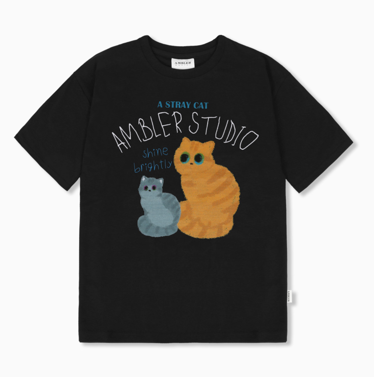 韓國 Ambler Stray Cat Oversized Short-Sleeved T-shirt【AR147】