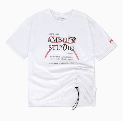 韓國 Ambler Bear Lovers Overfit String Short Sleeve T-Shirt【AR149】