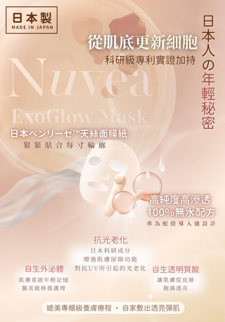 Nuvea ExoGlow Mask 2in1 精華注滲面膜 1盒5片【SU002】