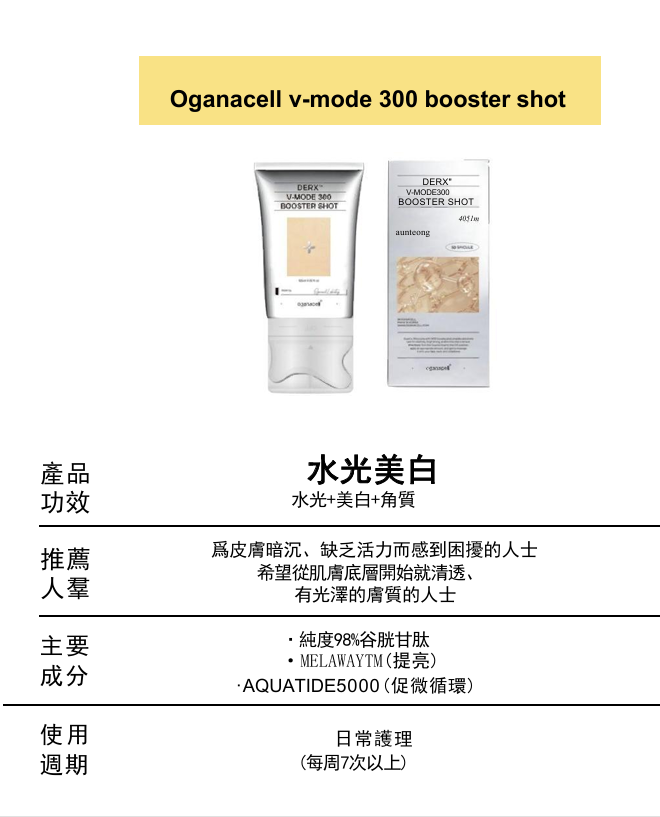 韓國 Oganacell Derx™ V-Mode 300 Booster Shot 120ml【SM388】