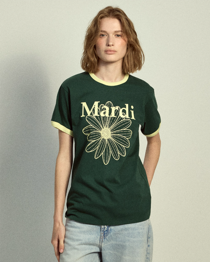 韓國 Mardi Mercredi Slim Ringer Tshirt Flowermardi【MM175】
