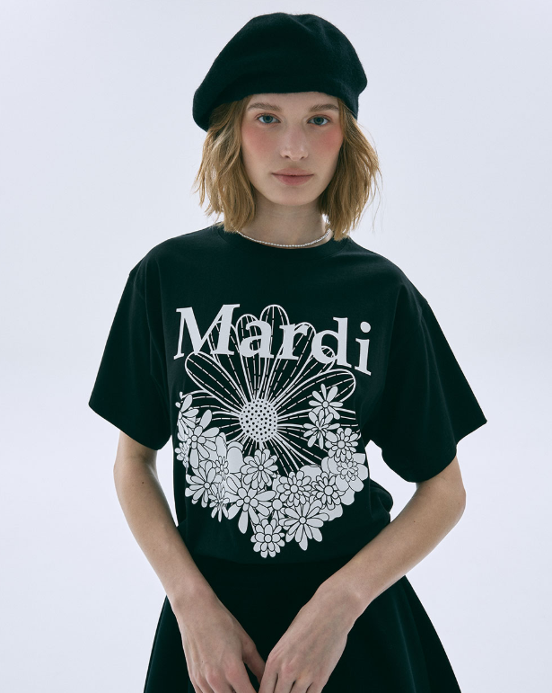 韓國 Mardi Mercredi Tshirt Flowermardi Jardin【MM145】