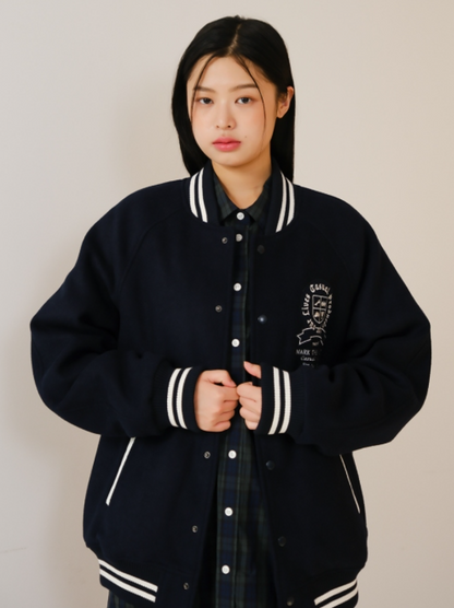 韓國 Markm Wool Varsity Jacket【MA352】