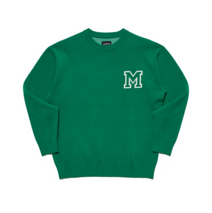 韓國 Markm M Letter Jacquard Sweater【MA357】