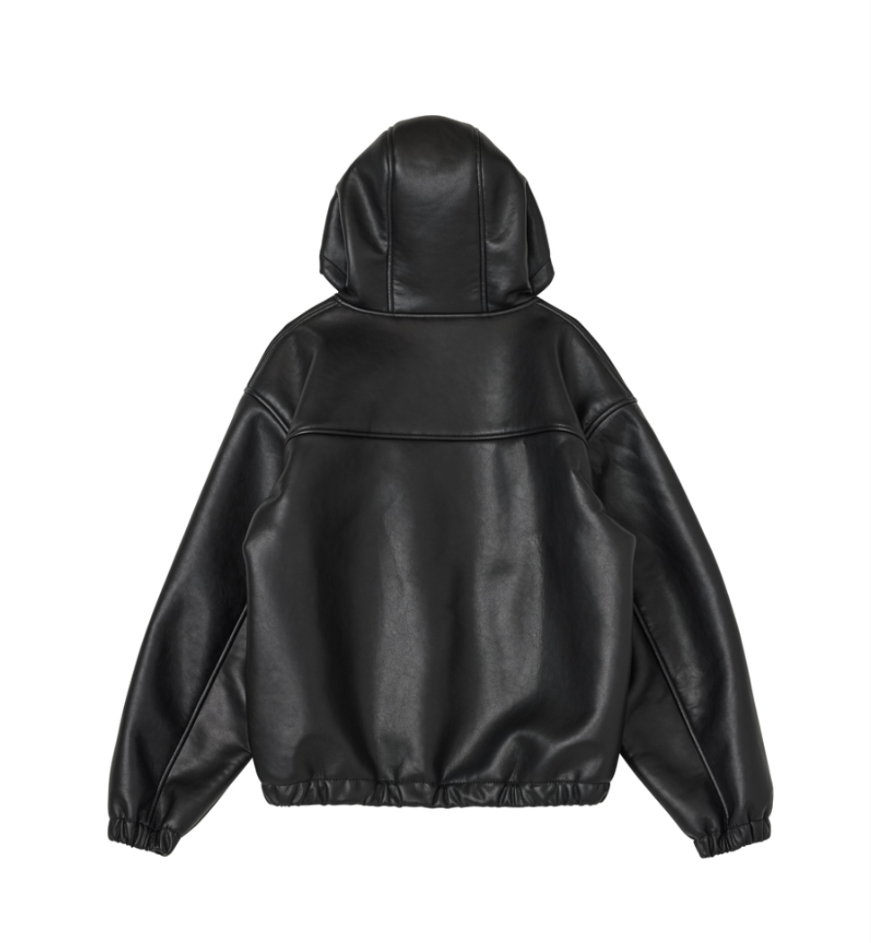 韓國 Markm Shearling Leather Hoodie Jacket【MA367】