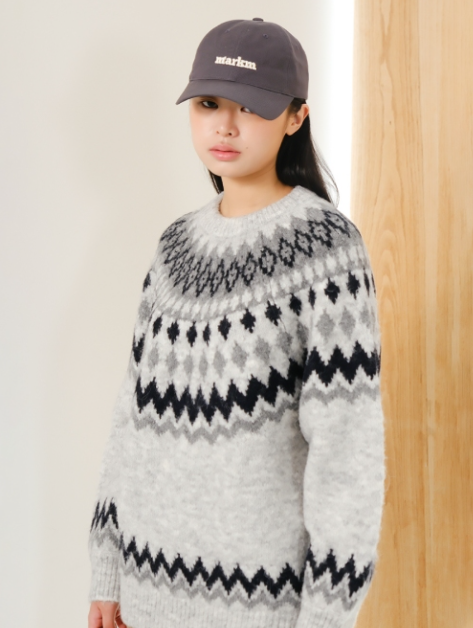 韓國 Markm Wool Nordic Jacquard Crewneck Knit【MA369】