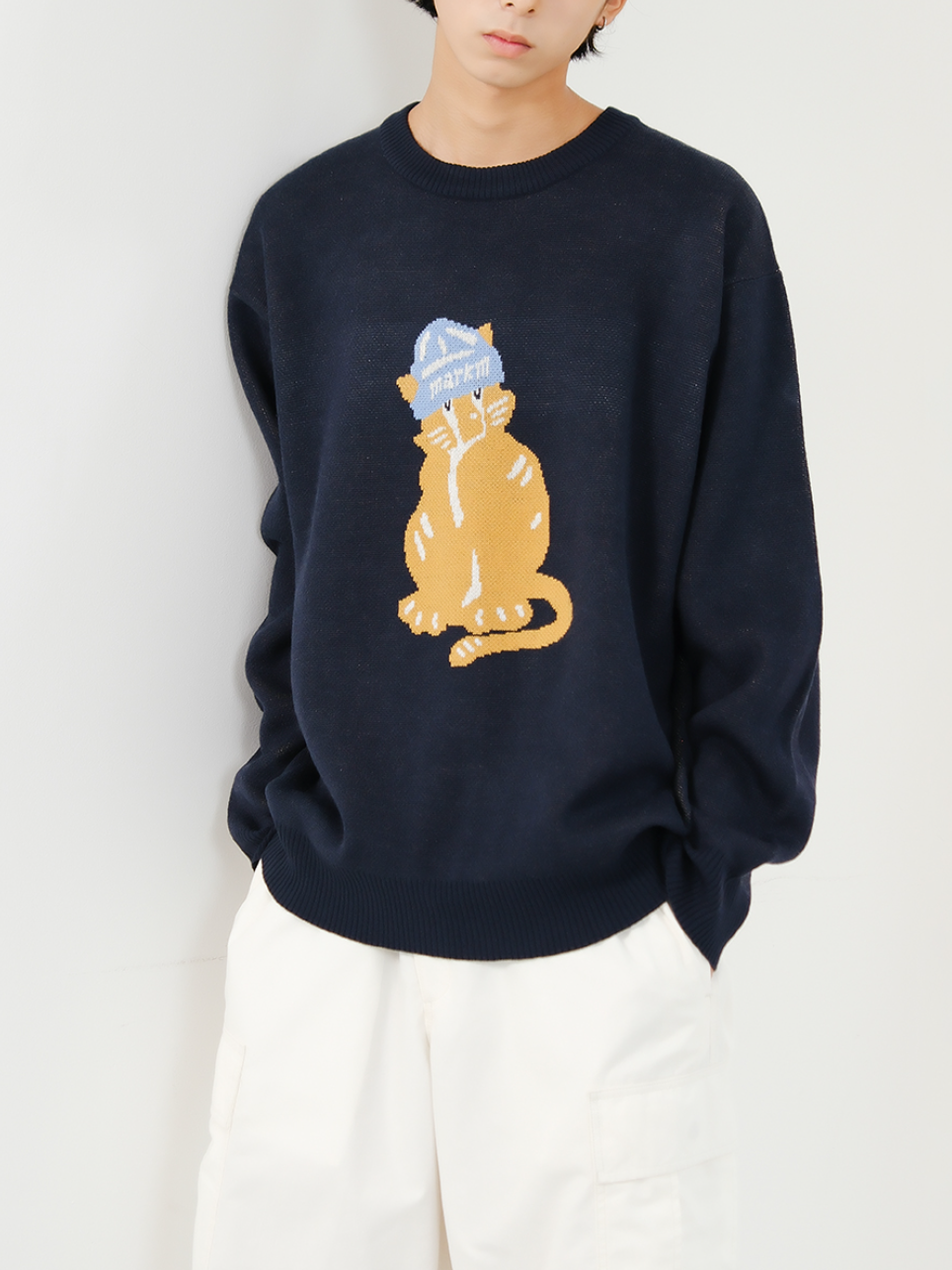 韓國 Markm MARCO Jacquard Crewneck Knit【MA374】