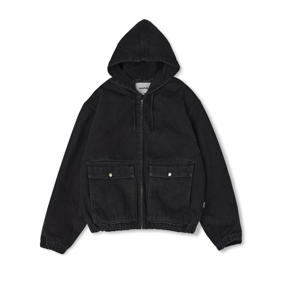 韓國 Markm Denim Quilted Hooded Zip-Up【MA376】