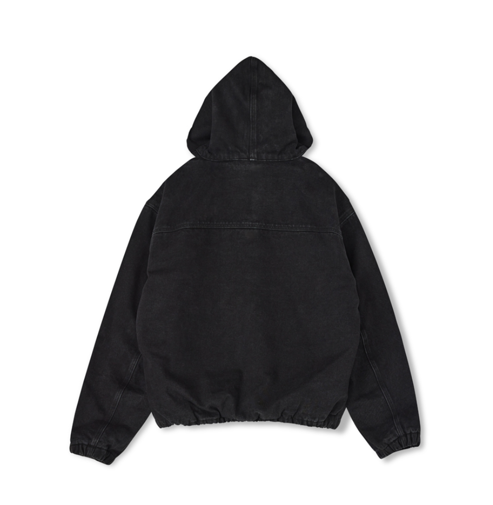 韓國 Markm Denim Quilted Hooded Zip-Up【MA376】