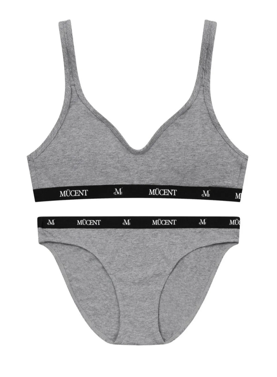 韓國 Mucent Auren No-Wire Out Band Bralette Panty Set【MU199】