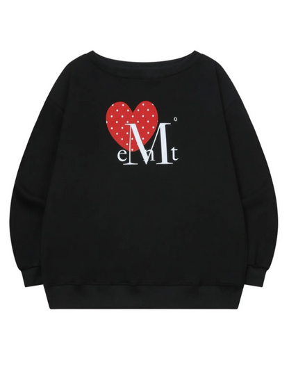 韓國 Mucent Moa Dot Heart Logo One Shoulder Mtm【MU197】