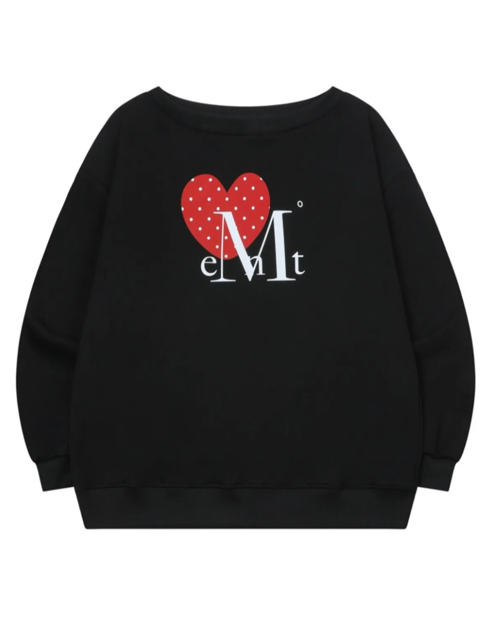 韓國 Mucent Moa Dot Heart Logo One Shoulder Mtm【MU197】