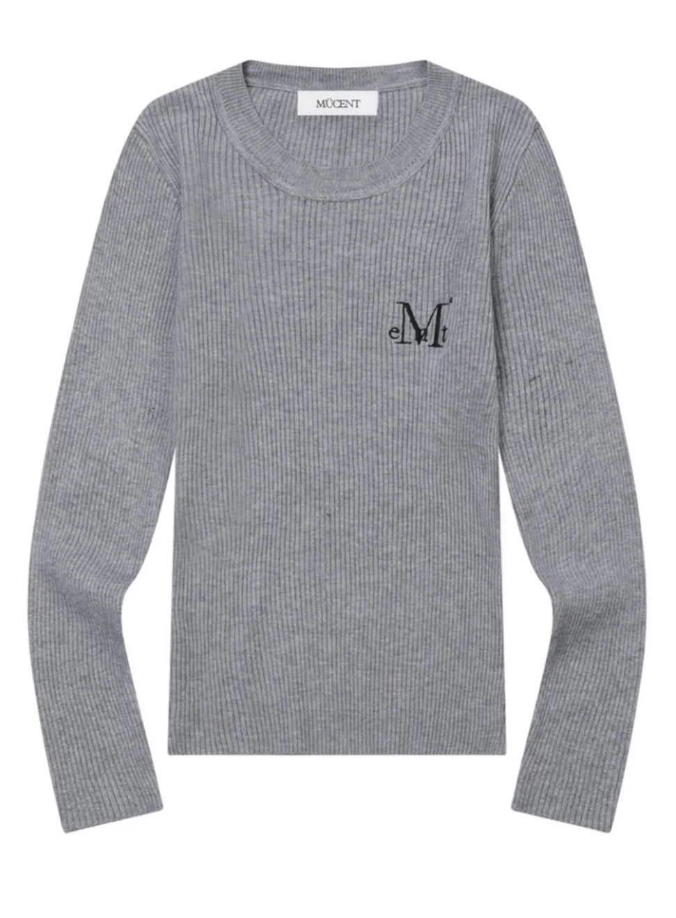 韓國 Mucent Arimo R-Neck Crop Rib Knit【MU195】