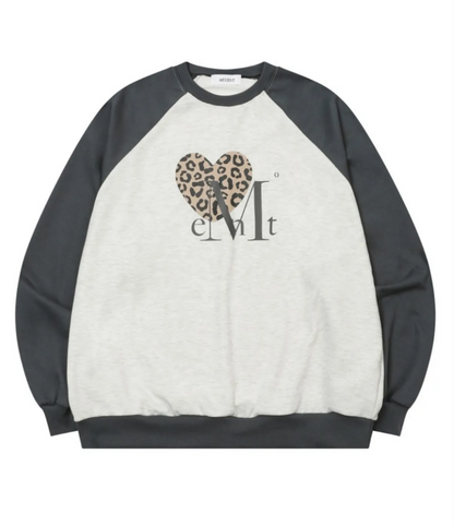 韓國 Mucent Sierra Leopard Heart Raglan Mtm【MU193】