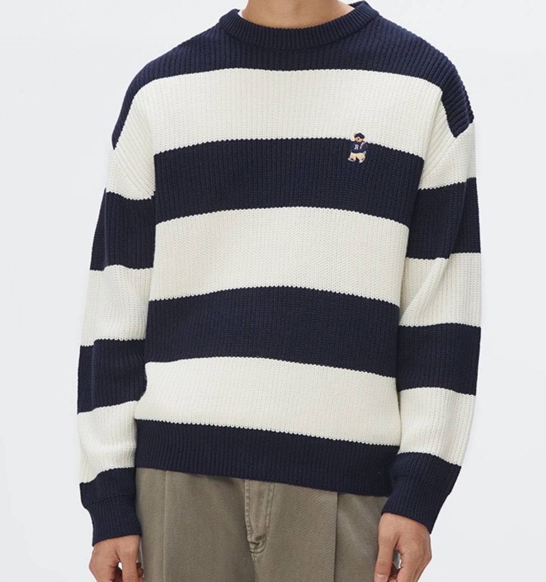 韓國 SPAO Woody Striped Round Neck Sweater【SP029】 - STT Mall HK 靚太網購