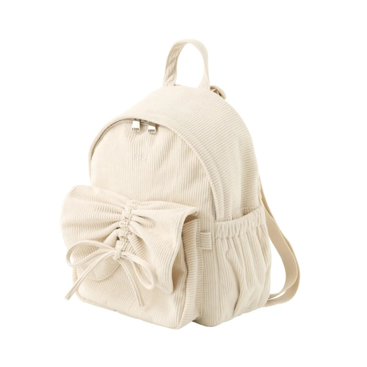 韓國 Nerdy Corduroy Ribbon Shirring Mini Backpack【NY060】