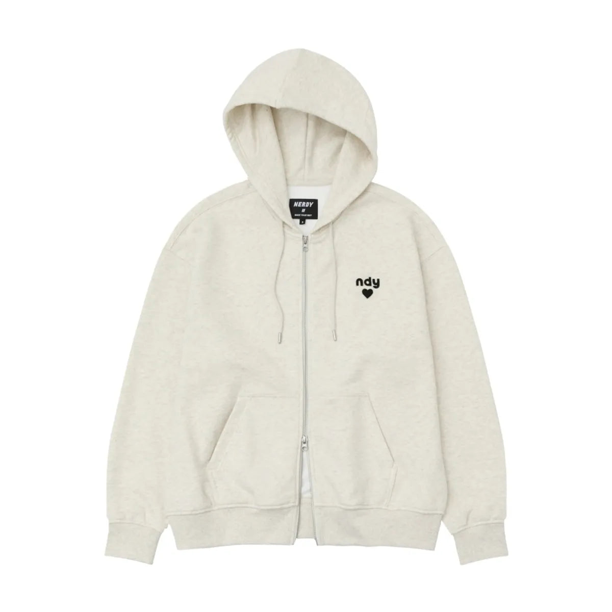 韓國 Nerdy Heart Logo Hoodie Zip-Up【NY056】