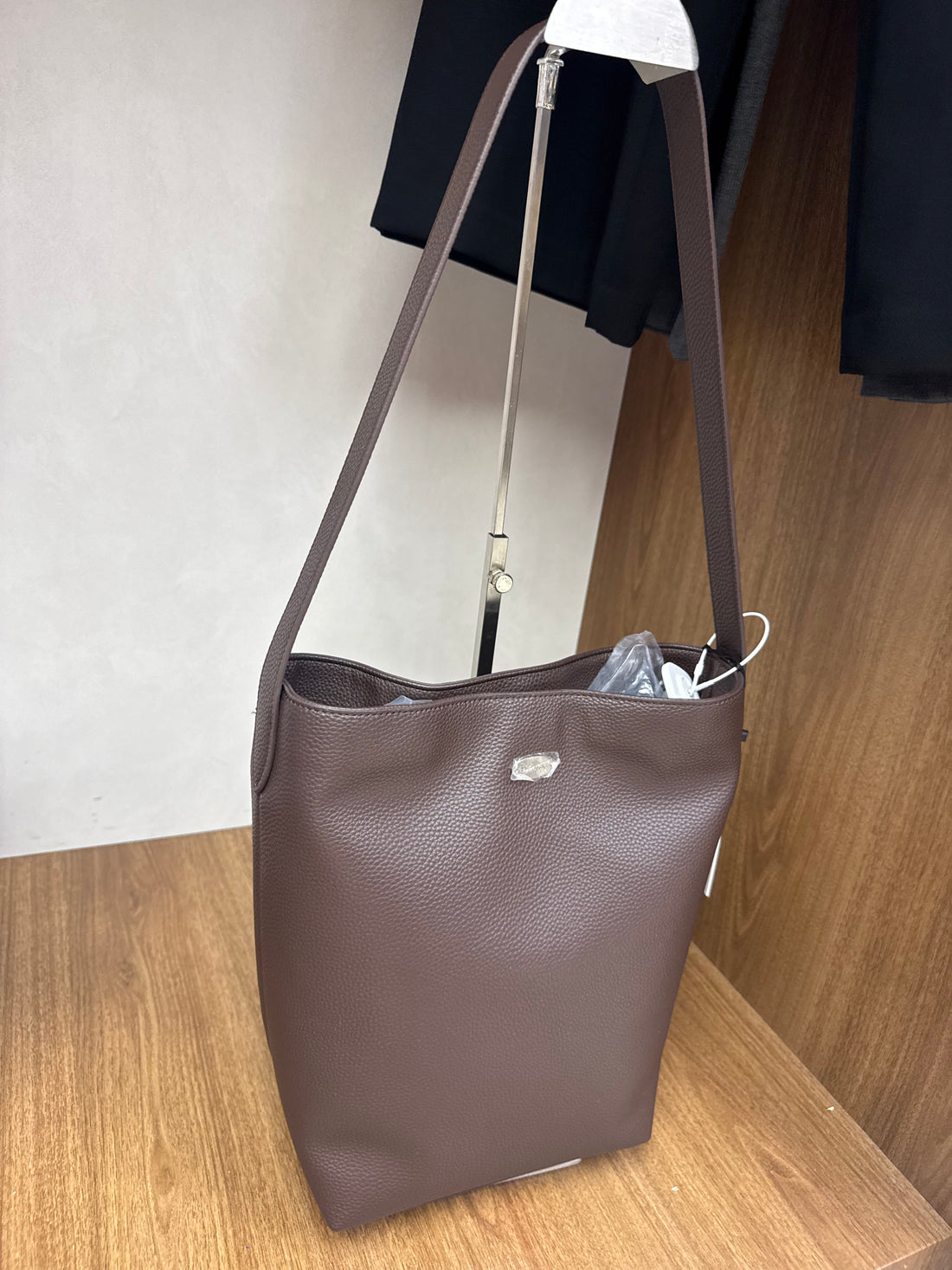 韓國 Marithe Francois Girbaud Classic Logo Faux Leather Hobo Bag【MF701】