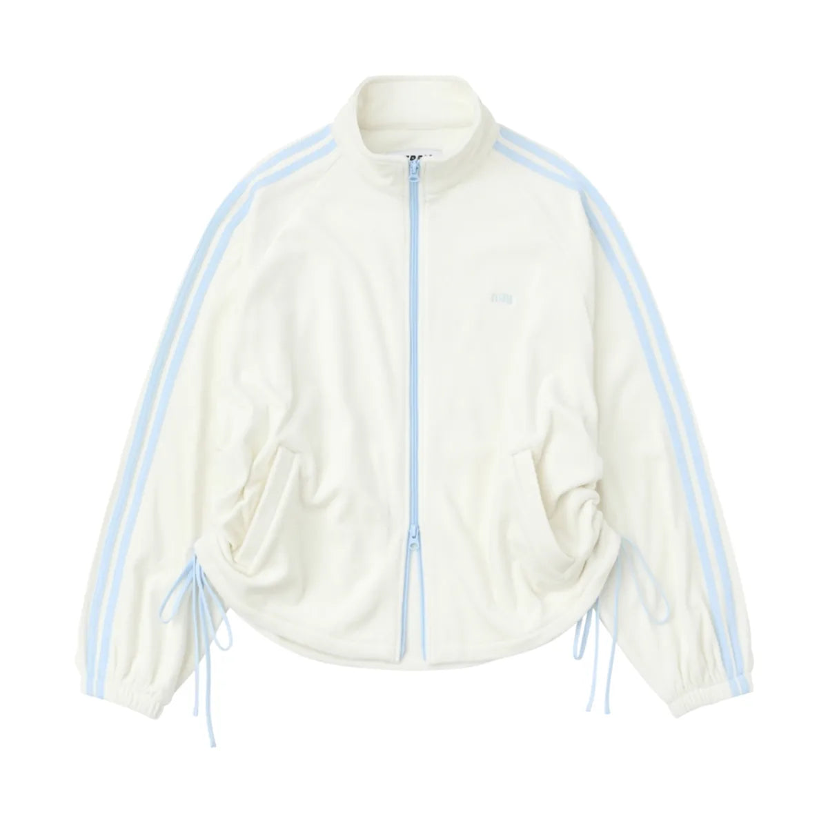 韓國 Nerdy Women's Velour Ribbon Track Top【NY053】