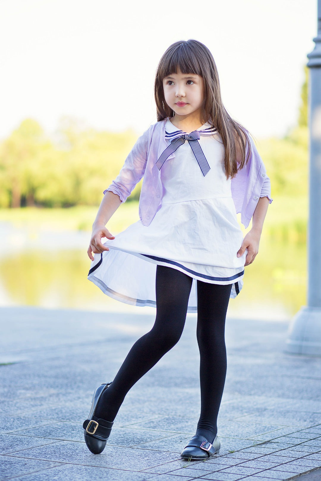 韓國 Salua 200M 兒童美腿襪 - 連腳 (春秋款 - 輕壓款)【SL007】