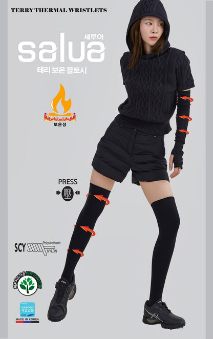 韓國 Salua 圈卷絨炭火暖手套 雙用款 (深秋冬款)【SL035】