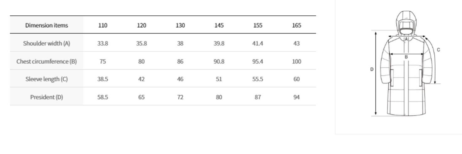 韓國 MLB Kids Air Daily Girls' Long Padding (鴨絨)【MB042】