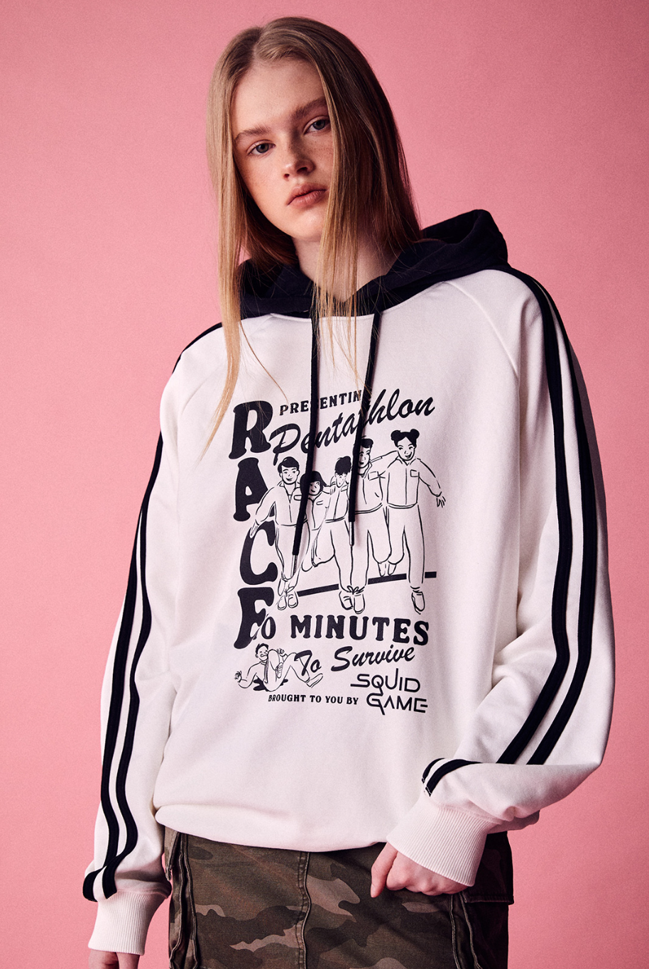 韓國 WhoAU Track Line Hoodie【WA252】