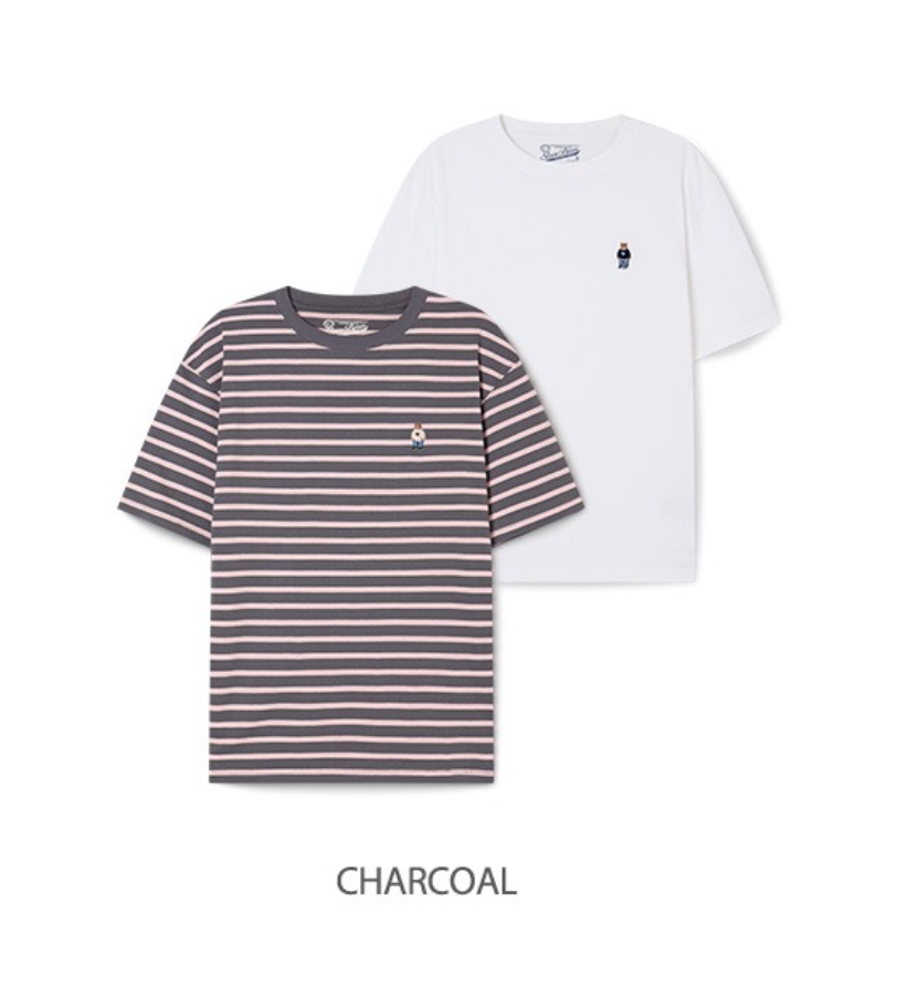 韓國 WhoAU Steve Stripe T-shirt 2PACK【WA253】