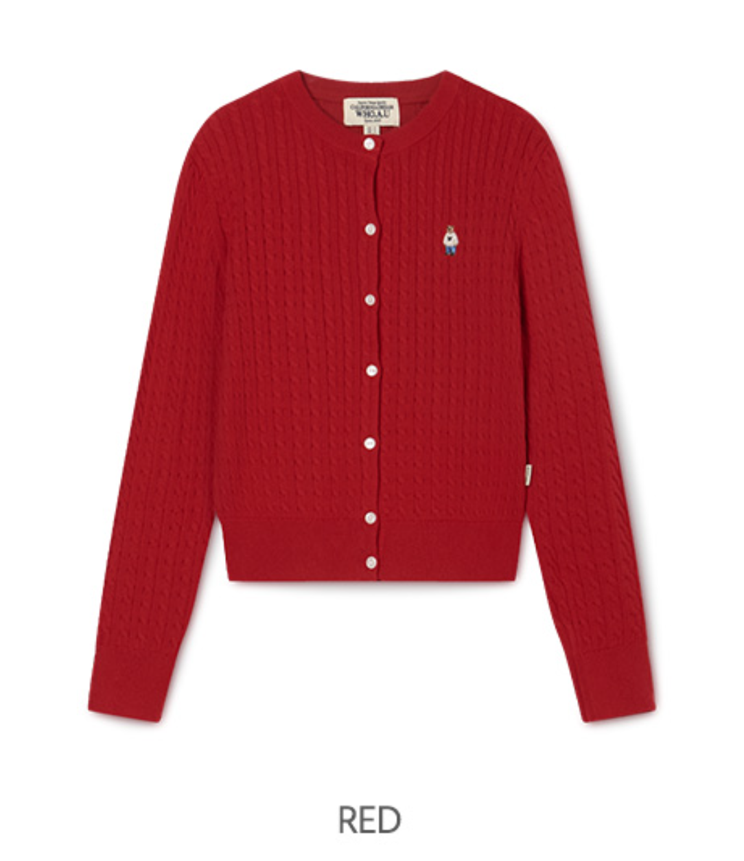 韓國 WhoAU Steve High Gauge Cotton Cable Cardigan【WA262】