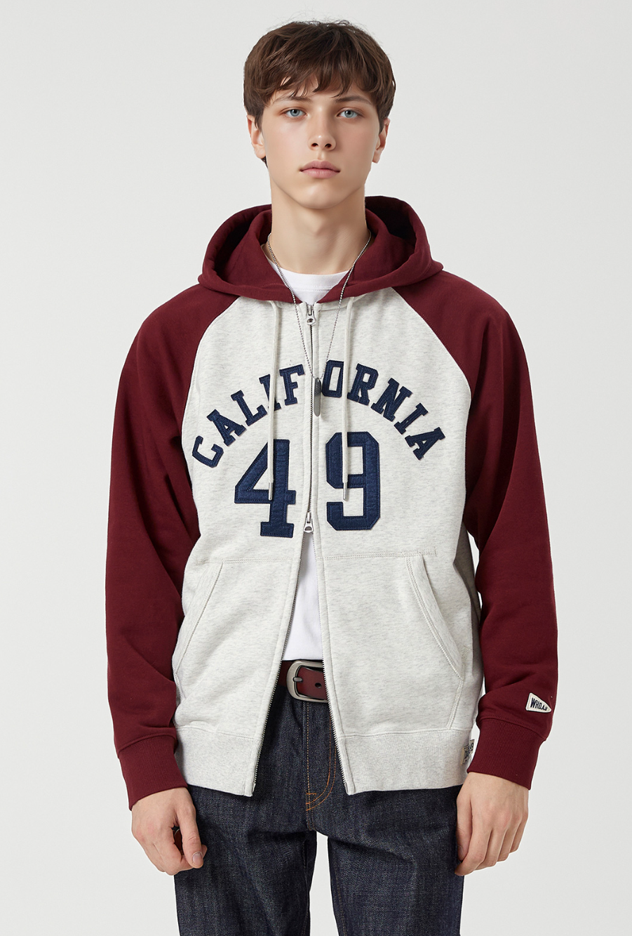 韓國 WhoAU Signature Patch Hood Zipup【WA264】