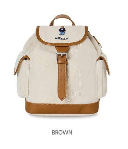 韓國 WhoAU Steve Canvas Backpack【WA271】