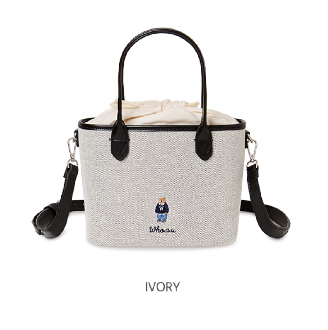 韓國 WhoAU Steve Canvas Tote Bag【WA274】