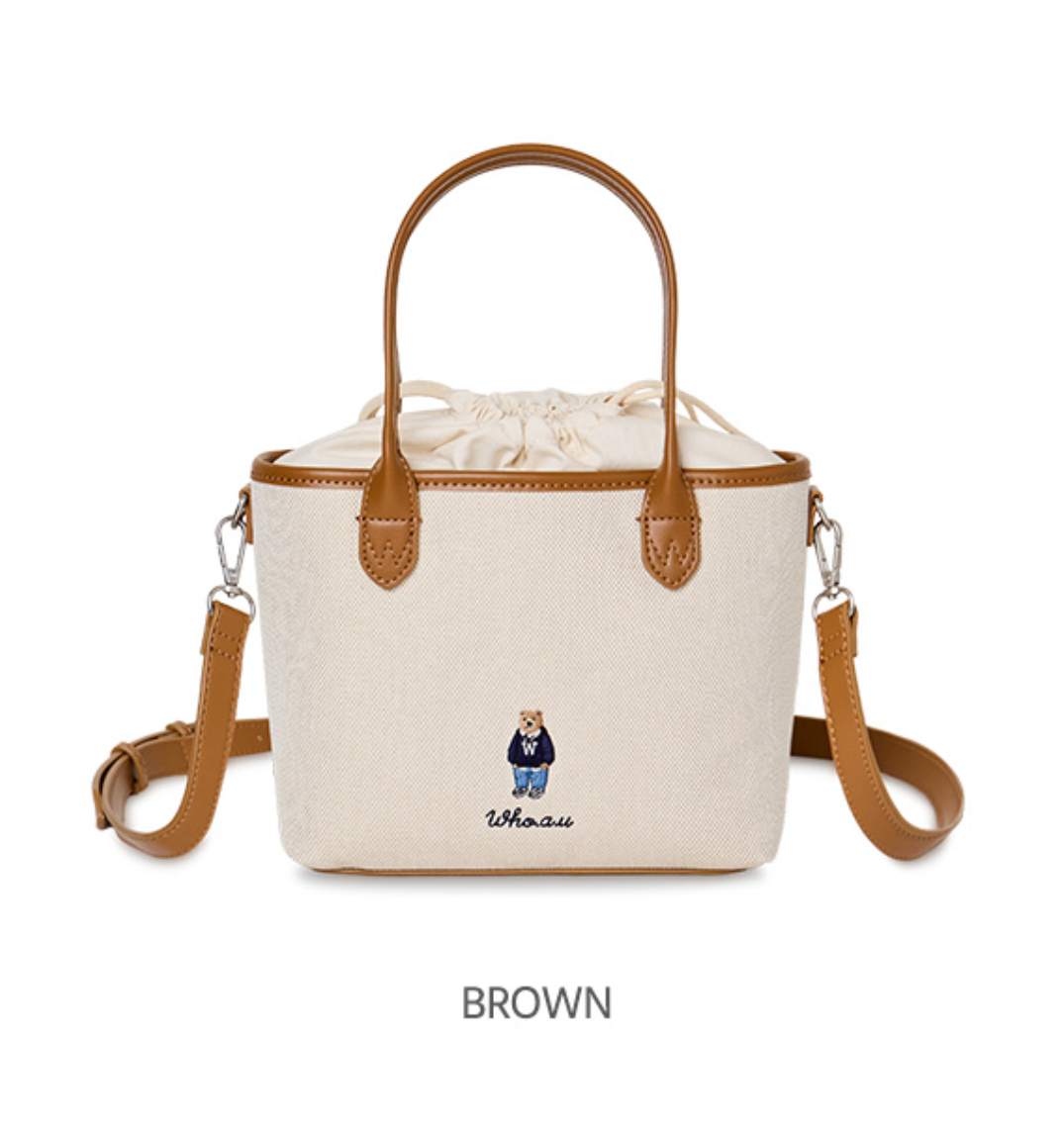 韓國 WhoAU Steve Canvas Tote Bag【WA274】